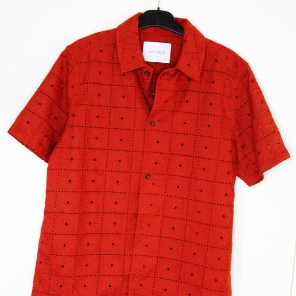 BNWT SS25 LES DEUX HECTOR ANGLAISE SS SHIRT S - Picture 2 of 13